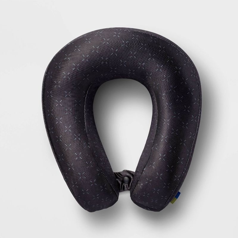 slide 1 of 4, Memory Foam Travel Neck Pillow Black - Open Story™, 1 ct