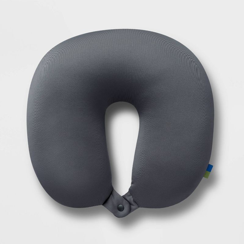 slide 1 of 3, Travel Neck Pillow Gray - Open Story™, 1 ct