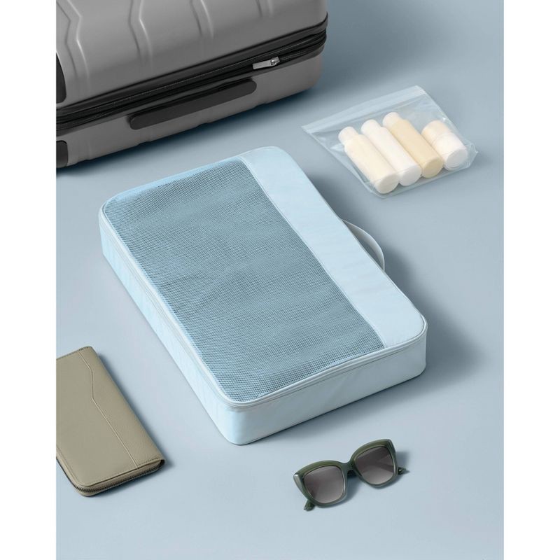 slide 2 of 4, Extra Large Packing Cube & Clear Pouch Set Muddy Aqua - Open Story™, 1 ct