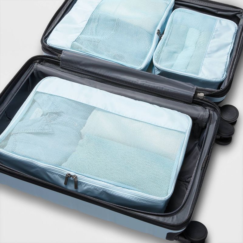 slide 4 of 4, Extra Large Packing Cube & Clear Pouch Set Muddy Aqua - Open Story™, 1 ct