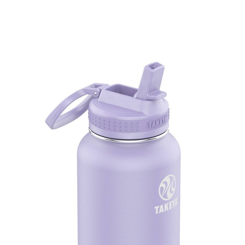 slide 2 of 7, Takeya Actives 32oz Stainless Steel Water Bottle with Straw Lid - Lavender Field, 32 oz