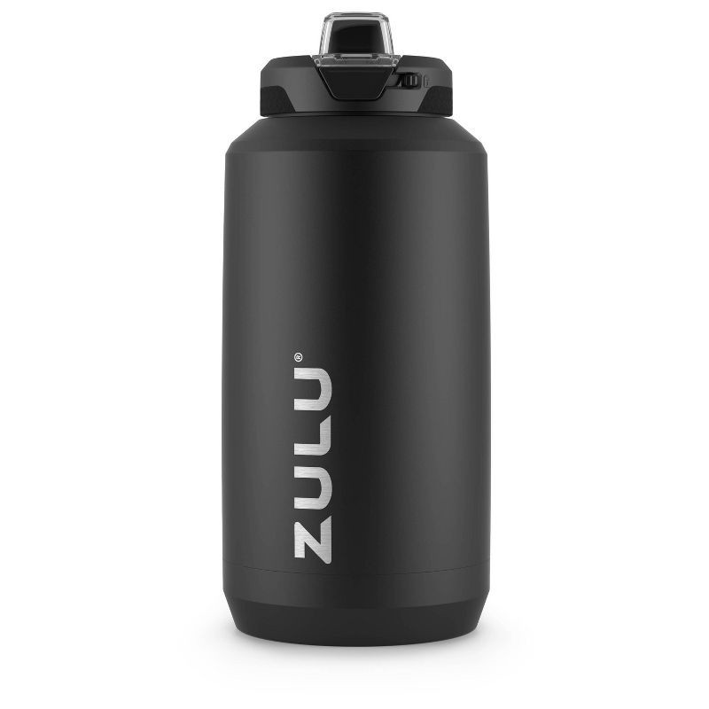 slide 1 of 7, Zulu Goals 64oz Half Gallon Stainless Steel Jug - Black, 64 oz