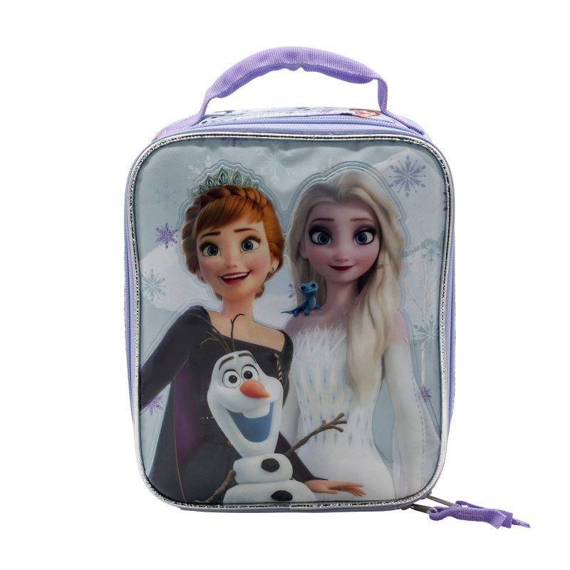 Frozen Kids' Square Lunch Box and Bag - Purple 1 ct