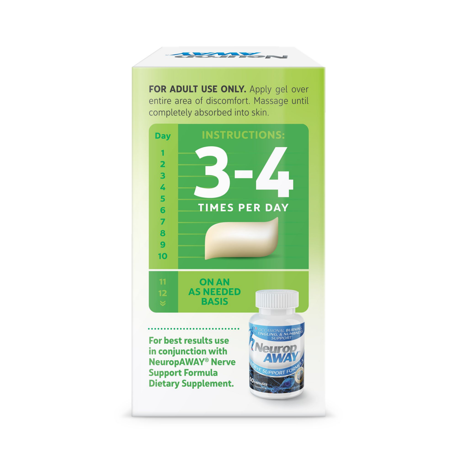 slide 3 of 4, NeuropAWAY Maximum Strength Topical Gel 2 oz, 2 oz