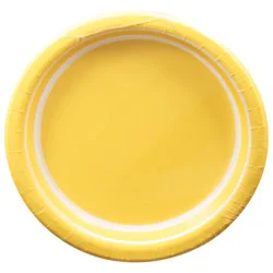 Party Creations Yellow Soft Plates - 8.75 in, 10 ea