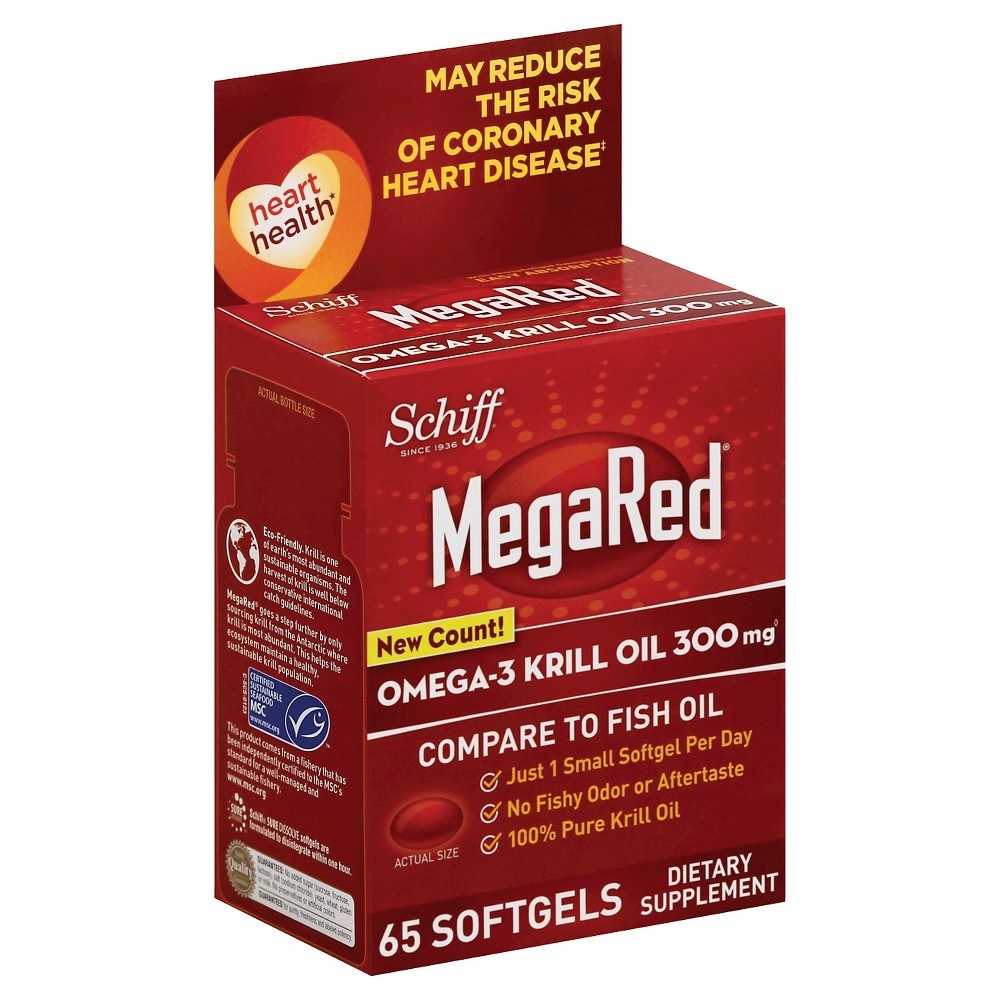 Schiff Megared Superior Omega3 Krill Oil Dietary Supplement 60 ct; 350