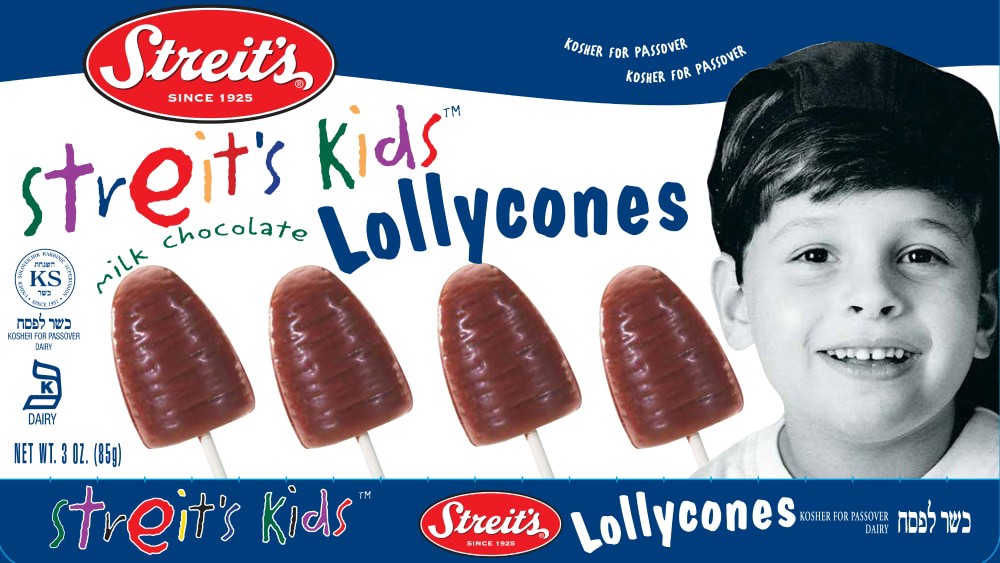 slide 1 of 1, Streit's Milk Chocolatelollycones, 3 oz