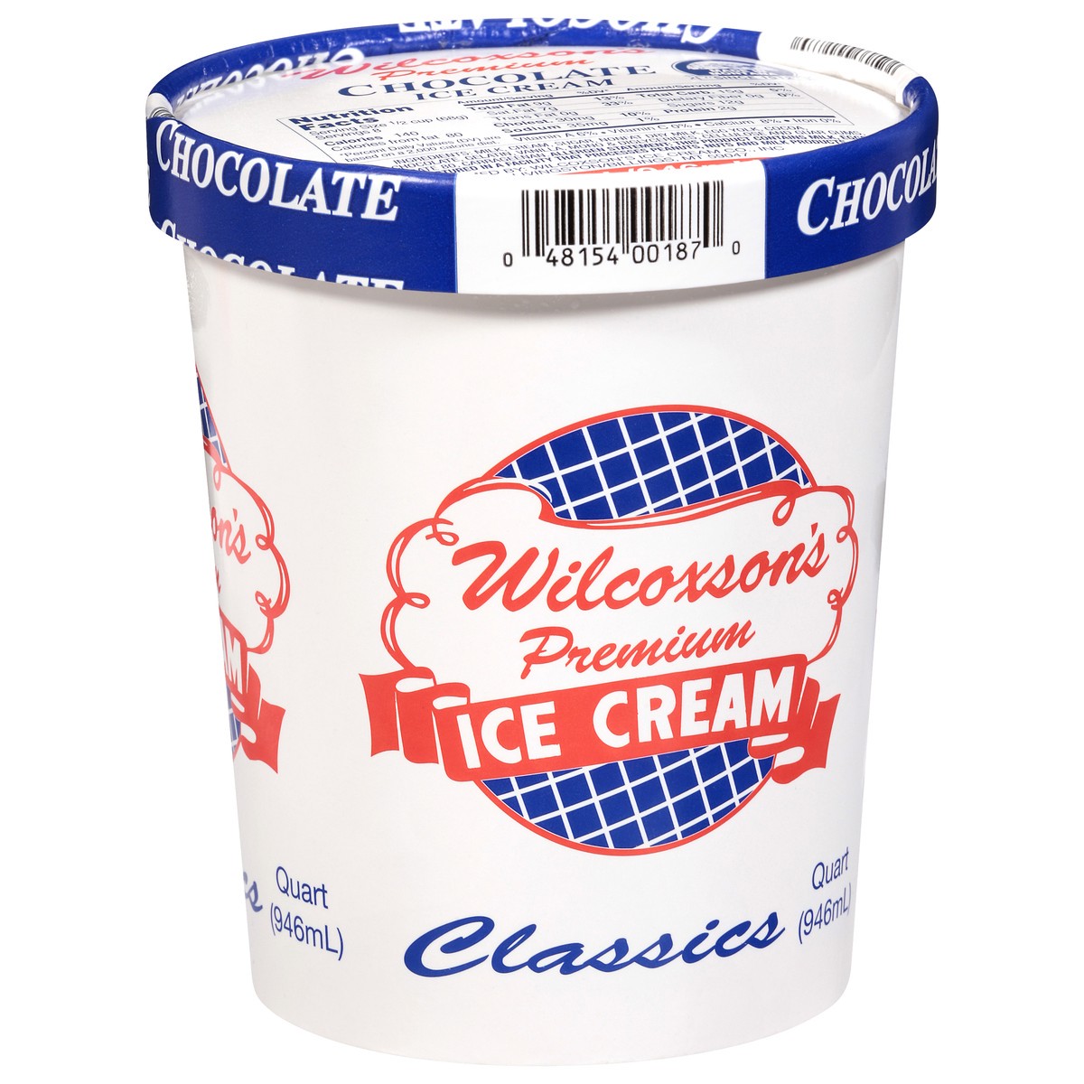 slide 13 of 15, Wilcoxson's Premium Chocolate Ice Cream 1 qt, 1 qt