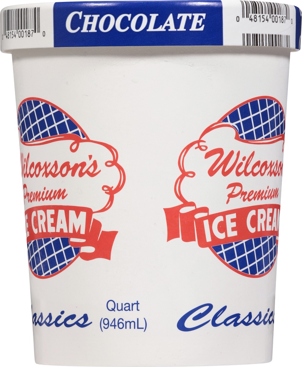 slide 6 of 15, Wilcoxson's Premium Chocolate Ice Cream 1 qt, 1 qt