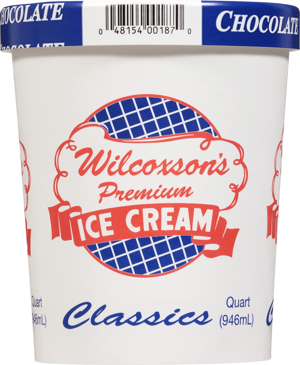 slide 14 of 15, Wilcoxson's Premium Chocolate Ice Cream 1 qt, 1 qt