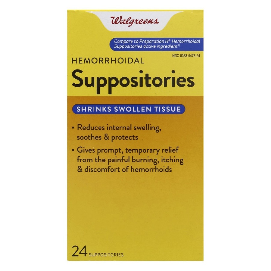 Walgreens Hemorrhoidal Suppositories 24 Ct Shipt 9146