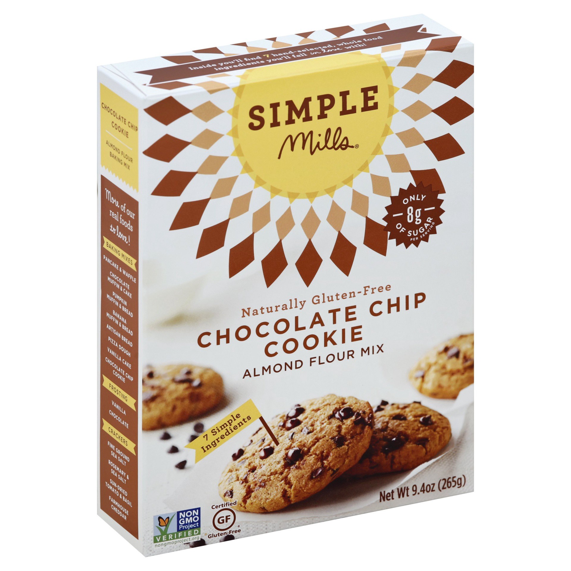 slide 1 of 8, Simple Mills Almond Flour Chocolate Chip Cookie Baking Mix 9.4 oz, 9.4 oz