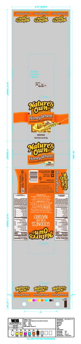 slide 3 of 13, Nature's Own Enriched Thin Sandwich Honey Wheat Bread 20 oz, 20 oz