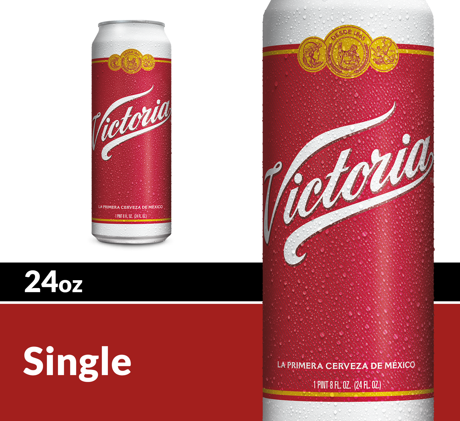slide 2 of 9, Victoria Mexican Lager Beer, 24 fl oz Can, 4.0% ABV, 24 fl oz
