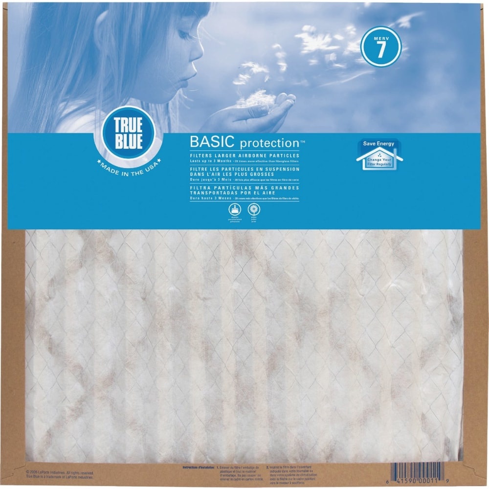 slide 1 of 1, True Blue Basic Protection Air Filter, 1 ct