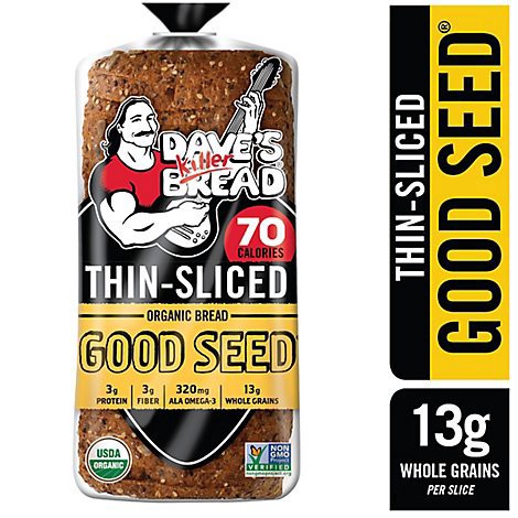 slide 1 of 1, Daves Killer Bread Good Seed Thin-Sliced Organic Bread - 20.5 Oz, 20.5 oz