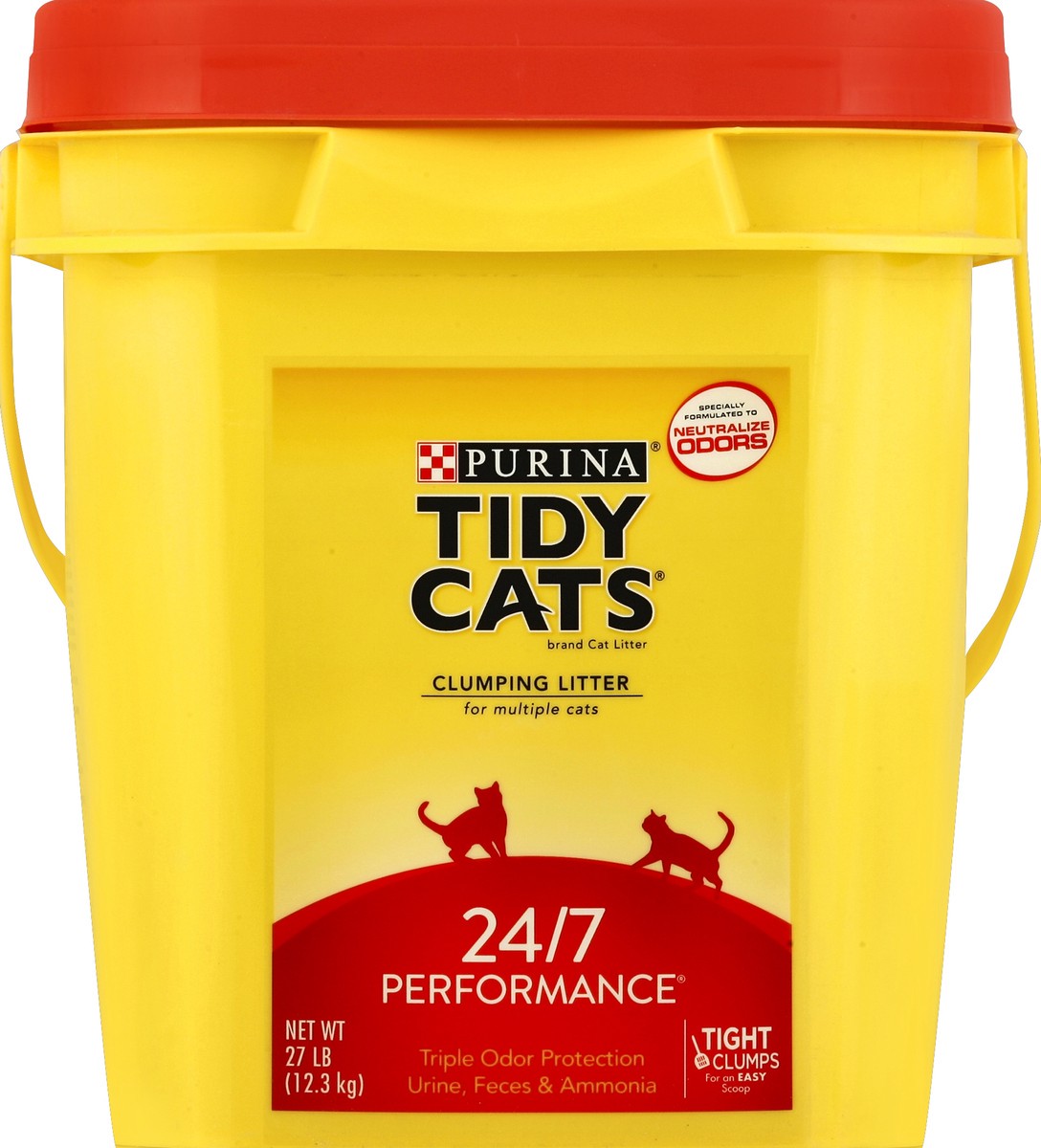 slide 4 of 4, Purina Tidy Cats 24/7 Performance Clumping Litter For Multiple Cats, 27 lb