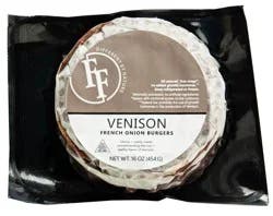 Fossil Farms Venison French Onion Burgers