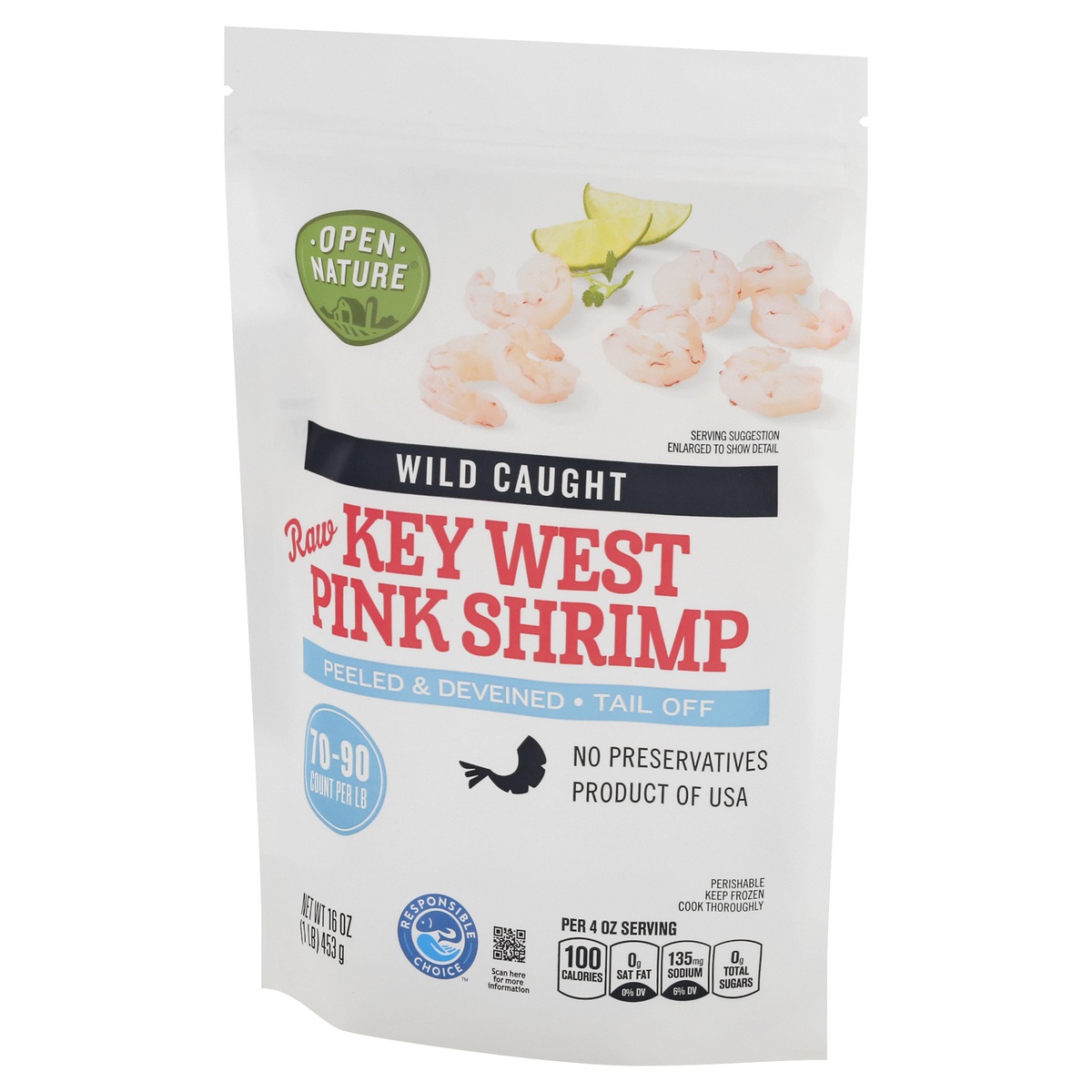 slide 3 of 9, Open Nature Shrimp Raw 70-90 Ct P&D Wild Natural, 