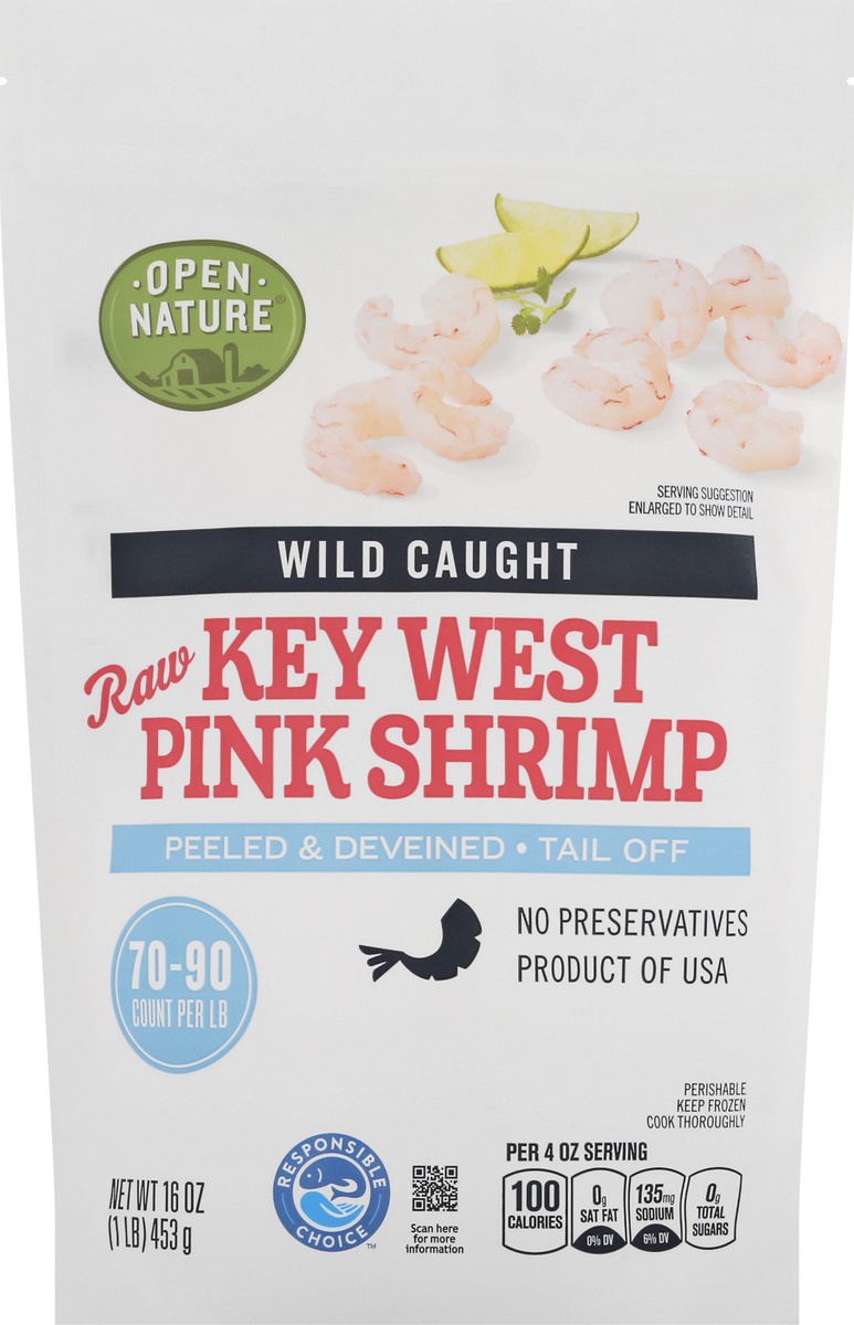 slide 6 of 9, Open Nature Shrimp Raw 70-90 Ct P&D Wild Natural, 