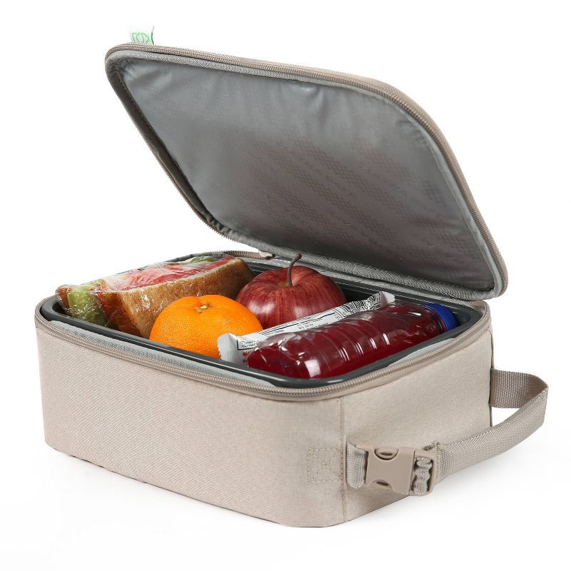 slide 5 of 13, Fulton Bag Co. Upright Lunch Bag - Stone: Polyester, Zipper Closure, 1 ct