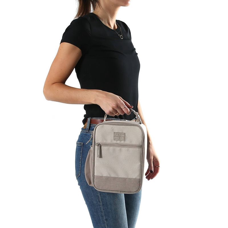 slide 9 of 13, Fulton Bag Co. Upright Lunch Bag - Stone: Polyester, Zipper Closure, 1 ct