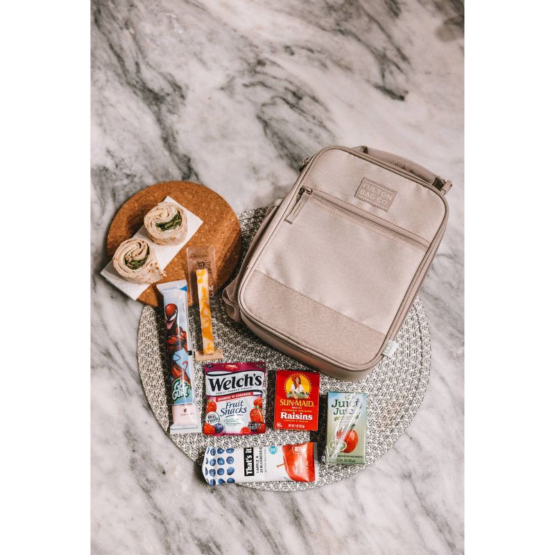 slide 10 of 13, Fulton Bag Co. Upright Lunch Bag - Stone: Polyester, Zipper Closure, 1 ct