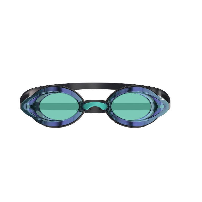 slide 2 of 5, Speedo Adult Record Breaker Swim Goggles - Blue/Green: Ages 14+, Anti-Fog, Adjustable Strap, 1 ct