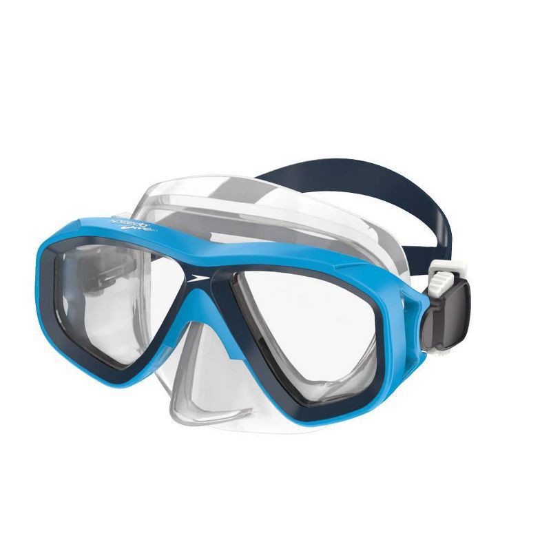 slide 1 of 3, Speedo Kids' Surf Gazer Swim Mask - Teal/Clear: Snorkeling, Anti-Fog Lens, Ages 3-6, 1 ct