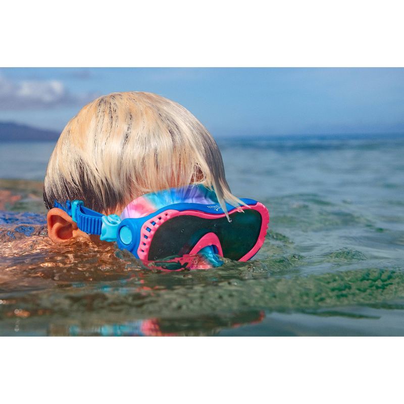 slide 4 of 4, Speedo Junior Wave Watcher Tie Dye Mask - Coral/Blue, 1 ct