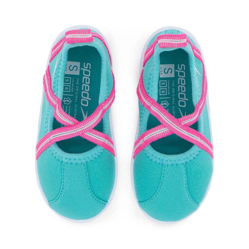 Speedo Toddler Girls Mary Jane Water Shoes Turquoise Pink 11 12