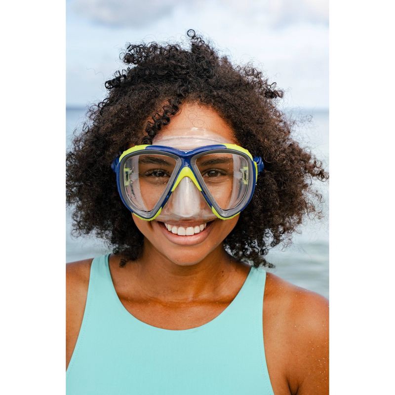 slide 4 of 4, Speedo Adult Explorer Dive Mask - Navy/Clear/Lime, 1 ct