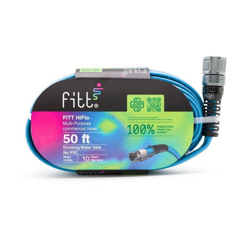 slide 8 of 9, FITT HiFlo 1/2"x50" Garden Hose - Blue, 1 ct