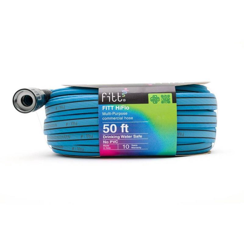 slide 7 of 9, FITT HiFlo 1/2"x50" Garden Hose - Blue, 1 ct