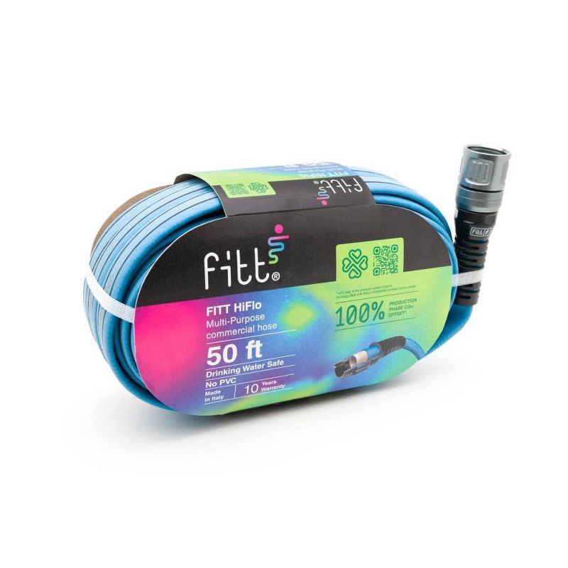 slide 5 of 9, FITT HiFlo 1/2"x50" Garden Hose - Blue, 1 ct