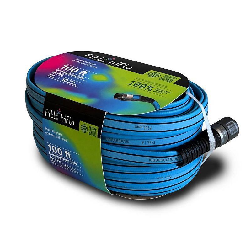 slide 1 of 6, FITT HiFlo 1/2"x100" Garden Hose - Blue, 1 ct