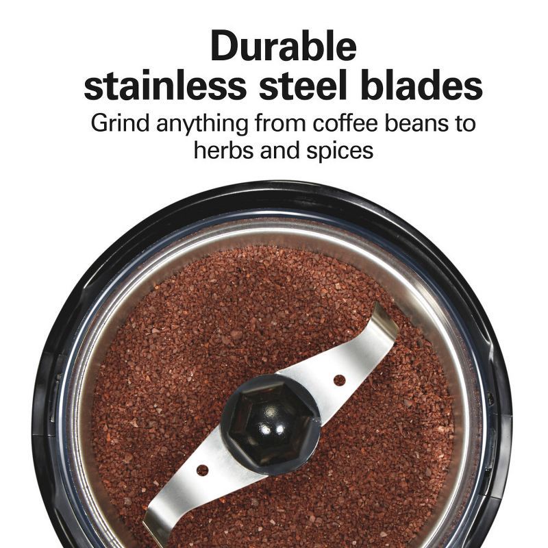 slide 5 of 10, Hamilton Beach Coffee Grinder Black - 80410: Electric Blade Grinder for Coffee Beans, Medium Grind, 12 Cup Capacity, 1 ct