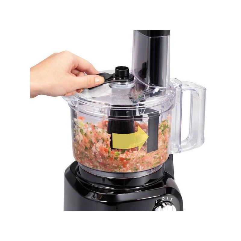 slide 2 of 11, Hamilton Beach Bowl Scraper Food Processor Black - 70743: 450W, 2 Speeds, Dishwasher-Safe, 64oz Capacity, Chops, Full-Size, 64 oz