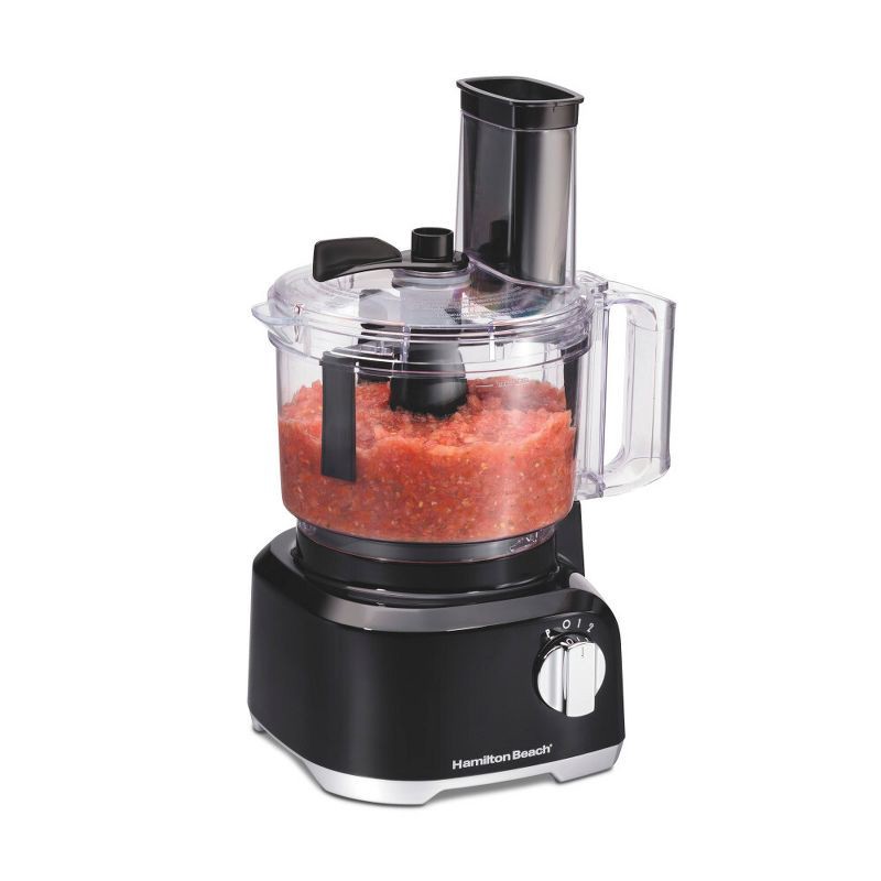 slide 10 of 11, Hamilton Beach Bowl Scraper Food Processor Black - 70743: 450W, 2 Speeds, Dishwasher-Safe, 64oz Capacity, Chops, Full-Size, 64 oz