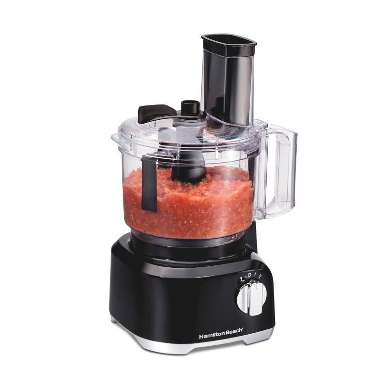 slide 1 of 11, Hamilton Beach Bowl Scraper Food Processor Black - 70743: 450W, 2 Speeds, Dishwasher-Safe, 64oz Capacity, Chops, Full-Size, 64 oz