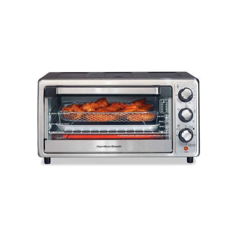 slide 2 of 11, Hamilton Beach Sure-Crisp Air Fryer Toaster Oven Black - 31418, 1 ct