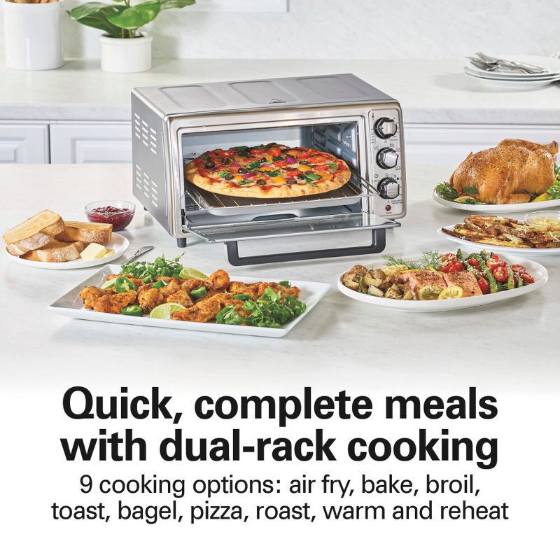 slide 2 of 12, Hamilton Beach Sure-Crisp Air Fryer Toaster Oven Black - 31418, 1 ct