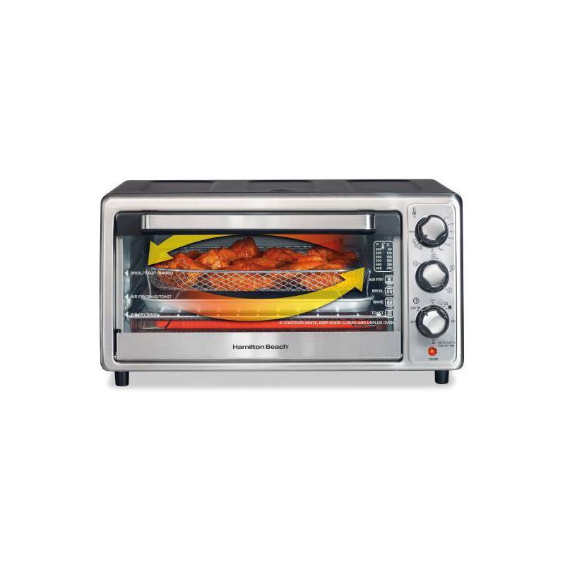 slide 5 of 11, Hamilton Beach Sure-Crisp Air Fryer Toaster Oven Black - 31418, 1 ct