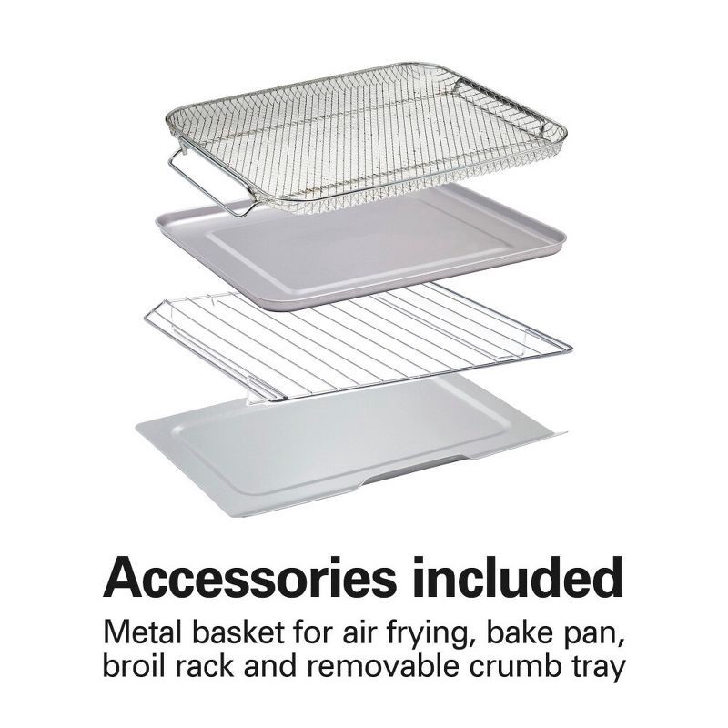 slide 6 of 12, Hamilton Beach Sure-Crisp Air Fryer Toaster Oven Black - 31418, 1 ct