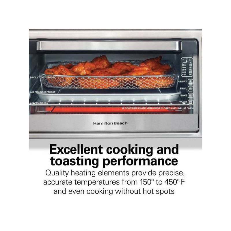 slide 9 of 11, Hamilton Beach Sure-Crisp Air Fryer Toaster Oven Black - 31418, 1 ct