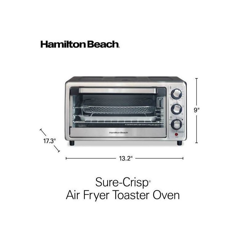 slide 11 of 11, Hamilton Beach Sure-Crisp Air Fryer Toaster Oven Black - 31418, 1 ct