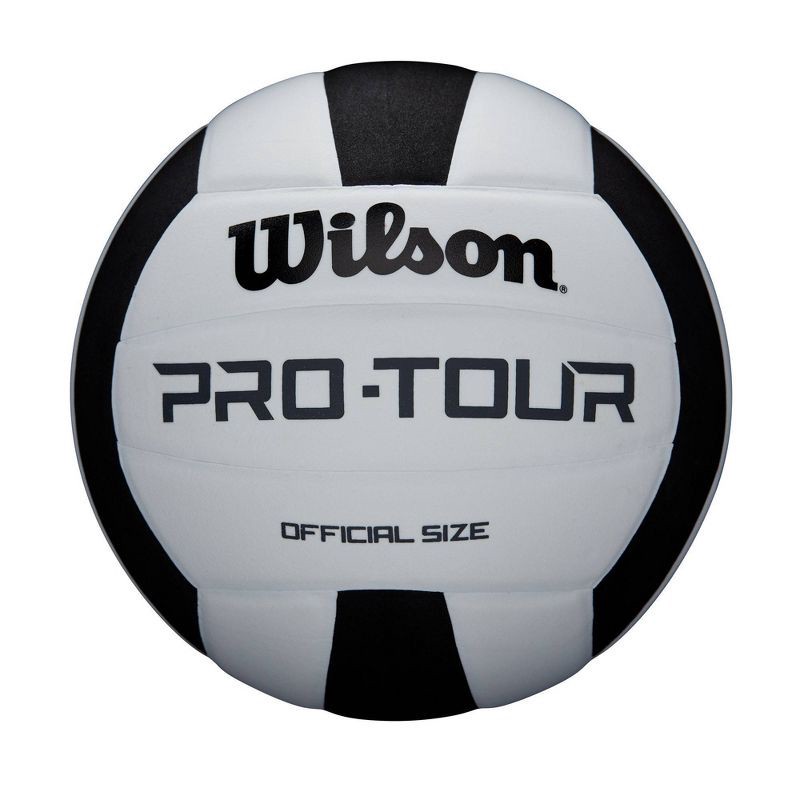 slide 1 of 6, Wilson Pro Tour Volleyball - Black/White, 1 ct