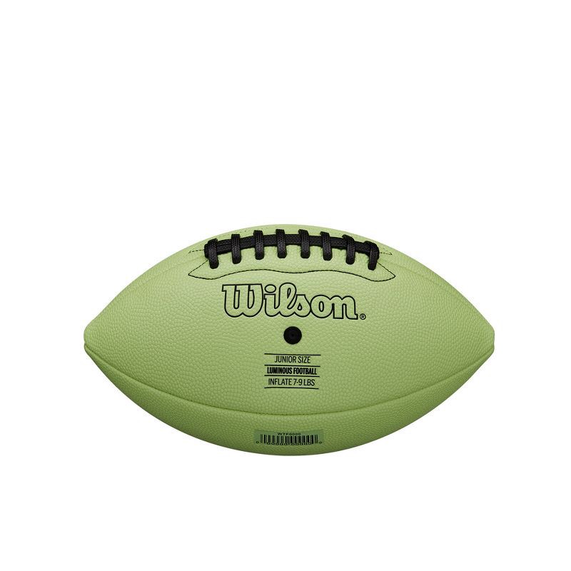 slide 2 of 8, Wilson Luminous Glow Junior Football: Composite Shell for All Ages, 1 ct