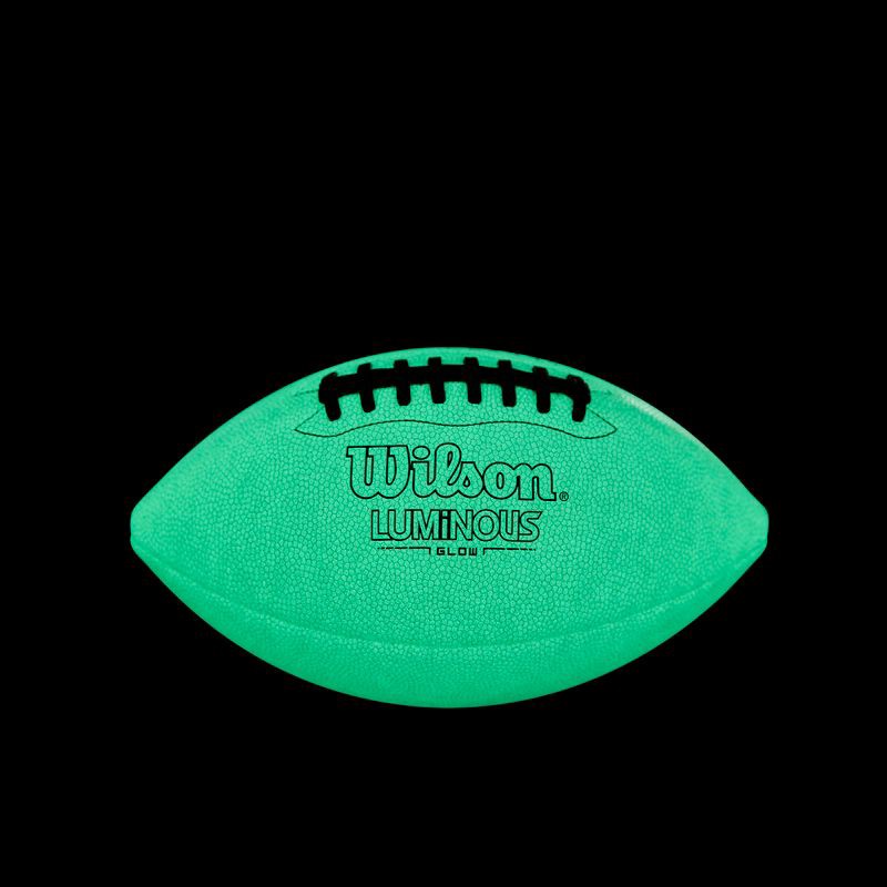 slide 7 of 8, Wilson Luminous Glow Junior Football: Composite Shell for All Ages, 1 ct