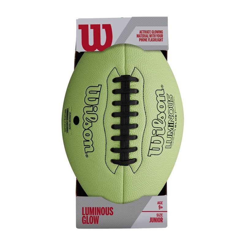 slide 7 of 7, Wilson Luminous Glow Junior Football, 1 ct